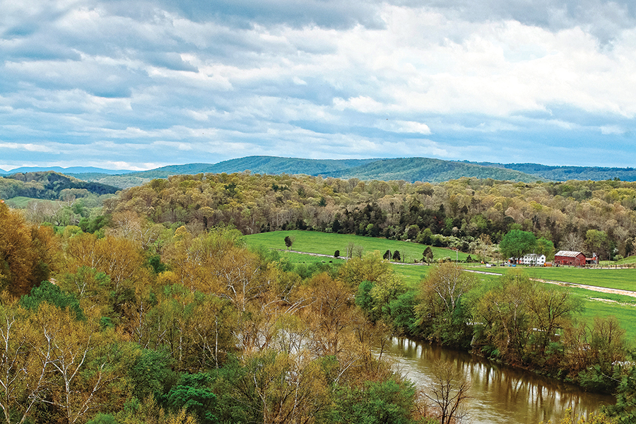 This view of a farm along the Crawl route is typical of the scenery in Hampshire County.