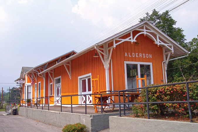 The Alderson Train Station and Visitor Center.