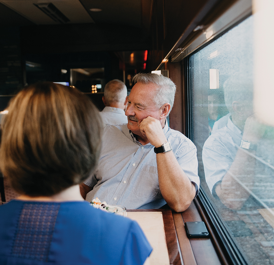 Meals are individually prepared and served on china, and the menu changes seasonally.