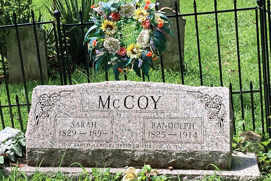 The graves of Sarah and Randolph McCoy are in Pikeville’s Dils Cemetery.
