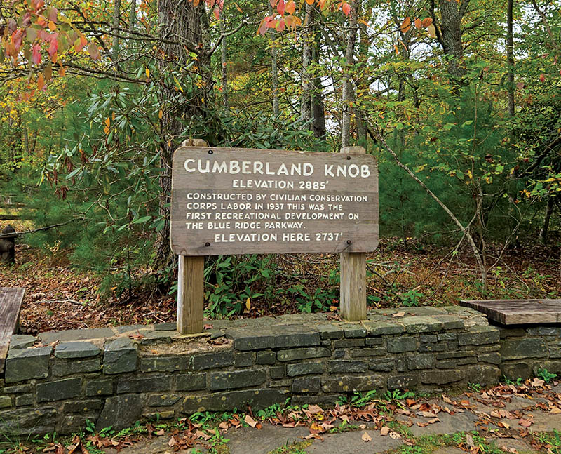 Construction of the Blue Ridge Parkway began in 1935 at Cumberland Knob (Milepost 217.5).