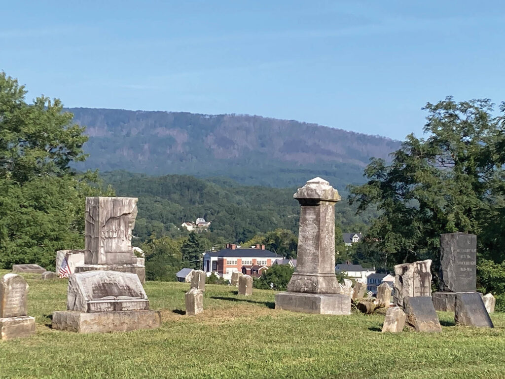 Overlooking the town of Clifton Forge, Stuart and Mabel lie together in Crown Hill Cemetery.