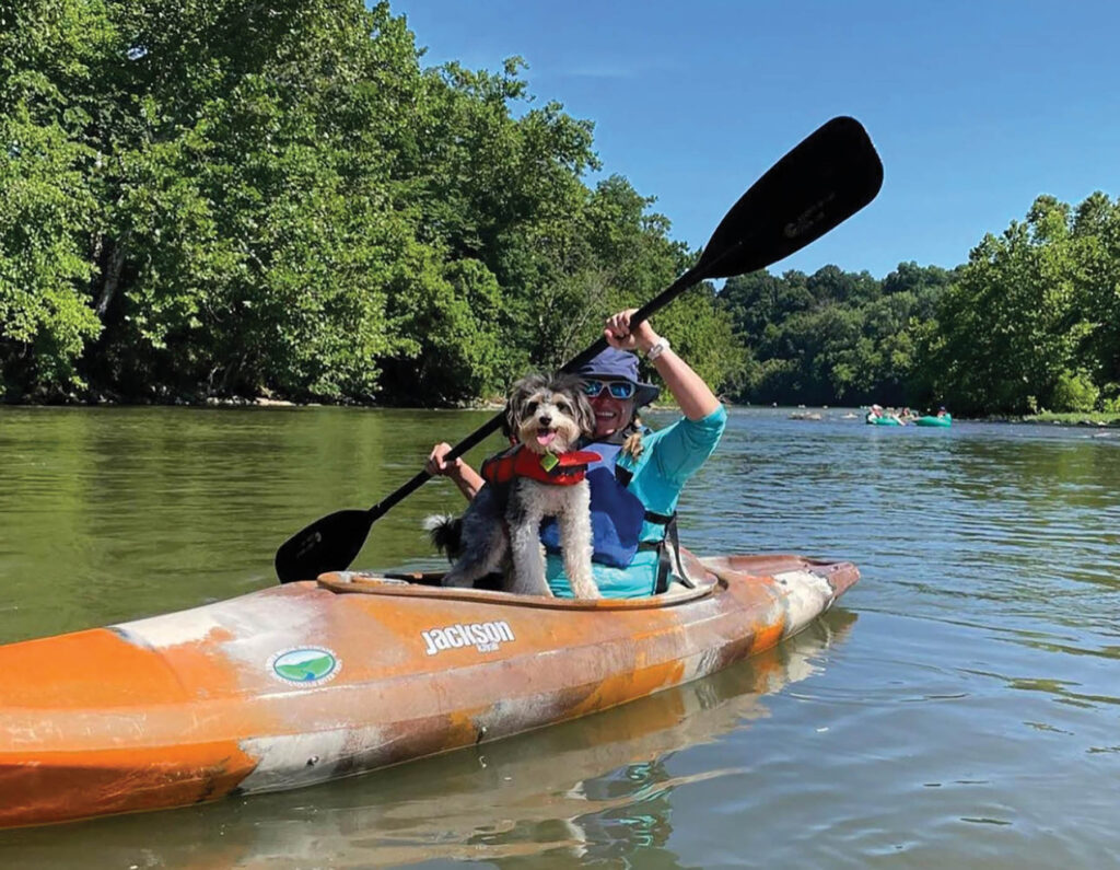 Four-legged friends are welcome on rentals from Front Royal Outdoors.
