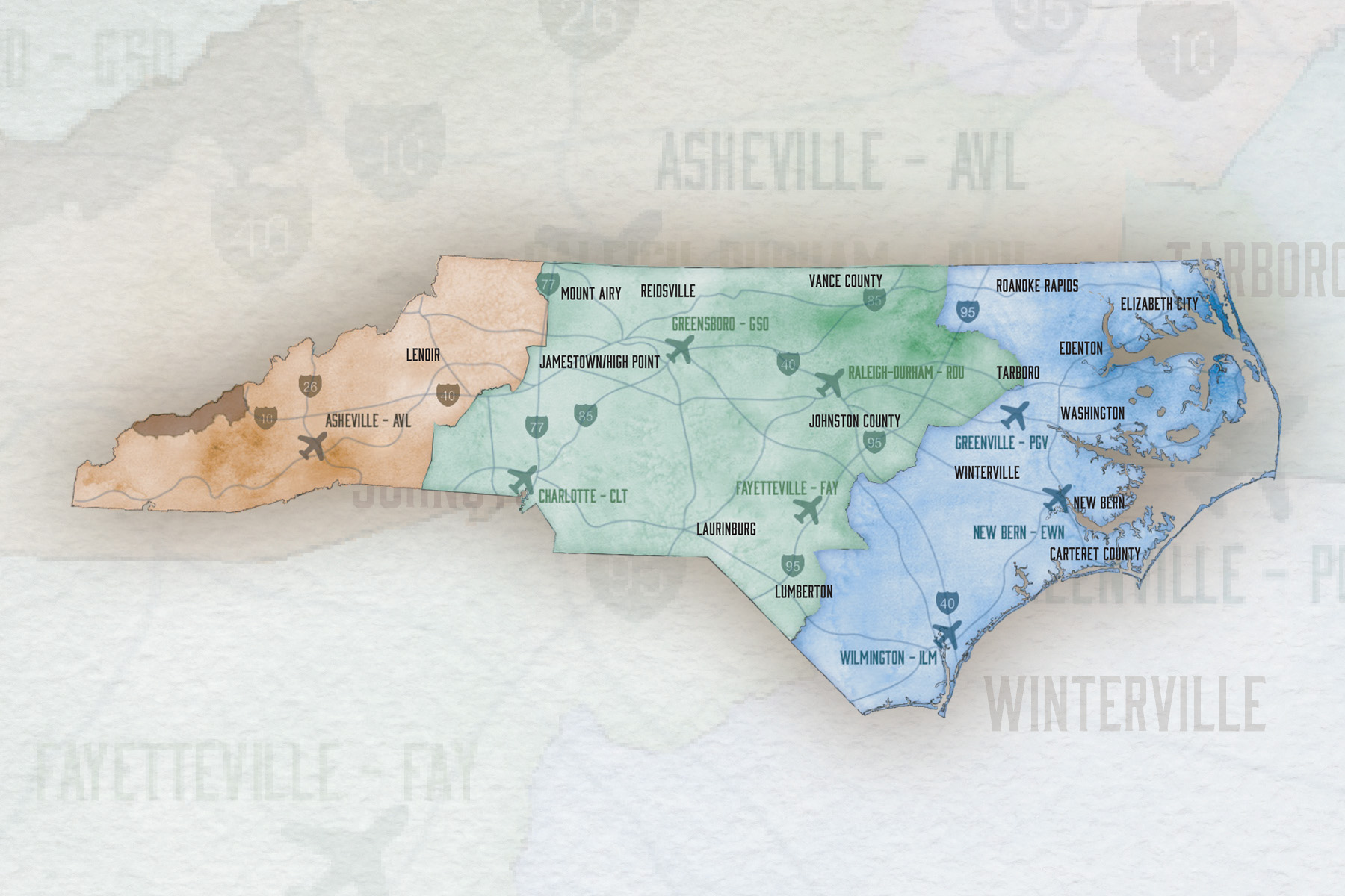 Map of North Carolina Retire NC 2026