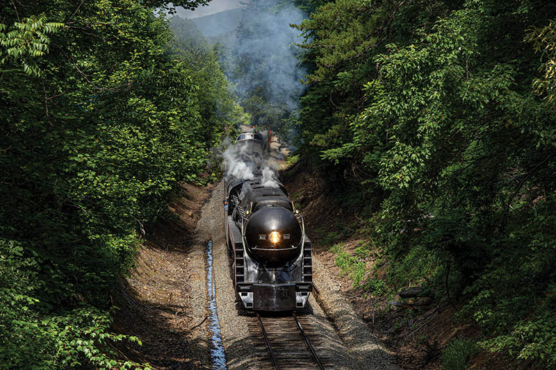 The Norfolk & Western Class J No. 611 was designed to pull passenger trains at speeds of up to 100 miles per hour. Photo by Andrew Maus