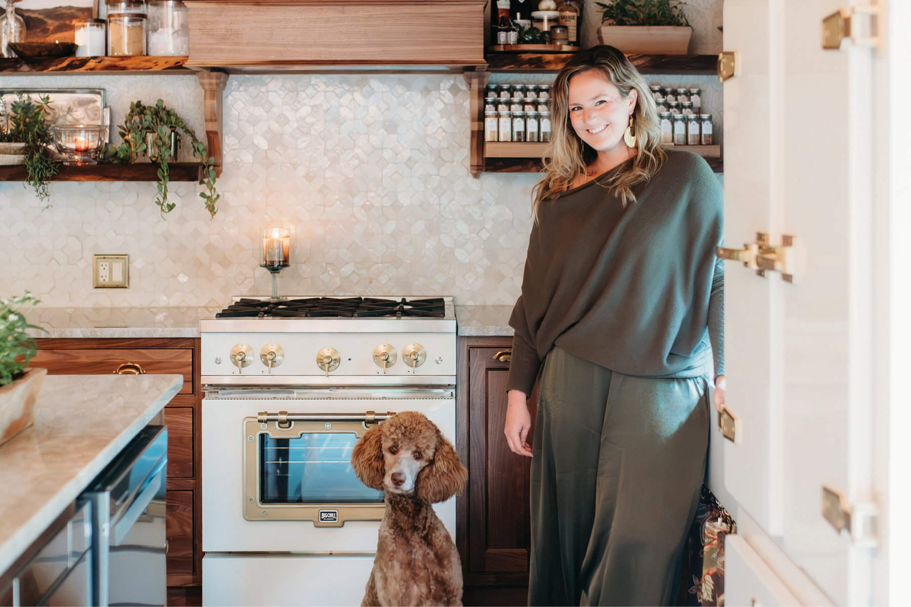 Interior designer Maisie Leach and her pup Stella Bea traded Roanoke’s bustling Grandin Village for a slower pace of life in Eagle Rock