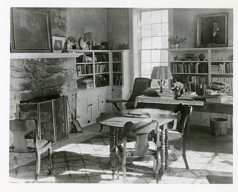 The inside of Anderson’s writing cabin at Ripshin.