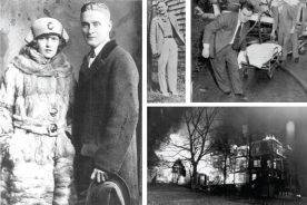 A collage of old images of Zelda Fitzgerald and the Highland Hospital fire in Asheville, NC | Blue Ridge Country