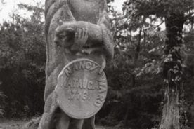 The travels of the Nancy Ward statue, shown here when it stood in the Arnwine Cemetery in Grainger County, Tenn., are nearly as full of history and intrigue as the subject’s own life.