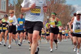 Ray Russell, running the Boston Marathon.