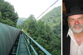 Left: It's not often they put in a giant pipe to show you where the trail goes. Right: Fred Eaglesmith: The Greatest Hardly Known Songwriter in North America, And Very Nearly of All.