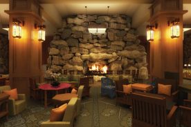 The Grove Park Inn’s classic Great Hall retains its warmth after renovation.