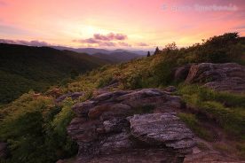 Sunday's Sunset over the Shining Rock Wilderness