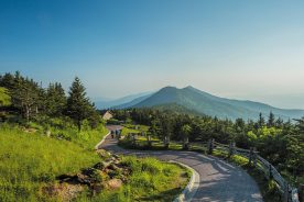 North Carolina State Highway 128 over Mt. Mitchell, at 6,576 feet, is the highest roadway in Blue Ridge Country’s Southern Appalachian coverage area.