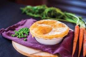 Chicken choices at Rocky’s are not limited to hot and spicy. One of the restaurant’s biggest sellers is a house-made chicken pot pie.