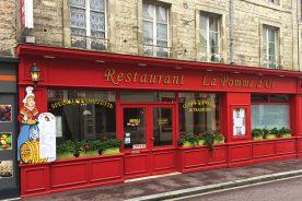 This restaurant in Sainte-Mère-Église honors the apple-growing traditions of Normandy.