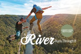 West Virginia’s section of the New River hosts Bridge Day in the fall.