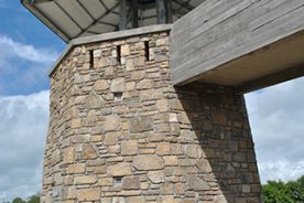 High Knob Tower rises on a peak above Norton, Virginia with an elevation on the deck of about 4,233 feet above sea level.