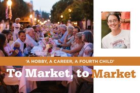 Karen Childress (right) will be a part of the gathering and the freshness as the Jonesborough Farmers Market again welcomes visitors for in-person shopping each Saturday from May through October.
