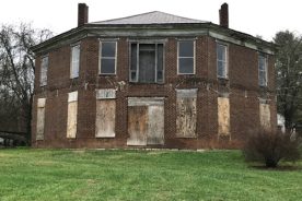 This 1858 octagonal home near Marion, Virginia is in the process of being stabilized.