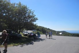 The number of hawk watchers at Harvey's Knob had decreased slightly as we headed back south along the Appalachian Trail.