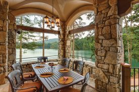 Supper conversation at the Osterfeld house in Lake Jocassee, S.C., includes the sounds of fish plopping into the water and geese flying overhead.