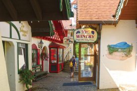 Downtown Helen, Georgia, features Bavarian-style architecture.
