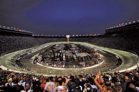 Fans fill the seats at Bristol Motor Speedway.