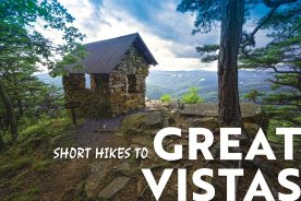 The Cranny Crow overlook in West Virginia’s Lost River State Park is two miles up to look down at the valley 1,000 feet below.