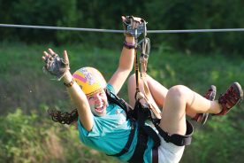 North Georgia Canopy Tours offers one zip line that runs 695 feet.