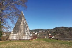 Overlooking the town of Murphy, The Hunter Pyramid memorializes the area’s first white settler.