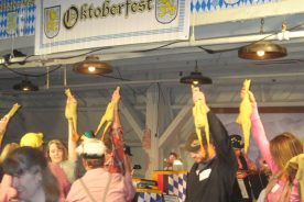 The chicken dance is one of Mountain Lake's Oktoberfest traditions.
