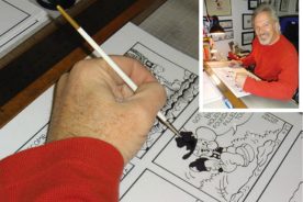 John Rose (inset) is the third cartoonist in the 95-year history of Snuffy Smith. He works on the strip from his home in Virginia’s Shenandoah Valley.