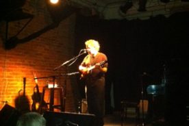 Hard to hear, in the typed word, John Gorka's joke as he picked up this G-sharp guitar: "OK, I'm gonna play a little guitar for you know." (As in "talk a little smack" or "tell you a little story" . . . OK, you had to be there.)