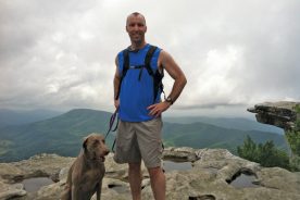 Joe Hanning and Jagger enjoy hikes to spots like McAfee Knob.