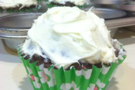 Chai Brownie cupcake with cream cheese frosting!