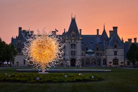 One of the 14 glass sculptures on display at the Biltmore Estate through October 7, 2018. Photo courtesy of The Biltmore.