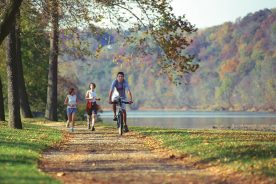 Part of Radford, Virginia’s charm is the Riverway in Bissett Park along the New River.