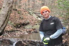 Kurt on an earlier Sprouts Run/Wilson Mountain hike, last winter.