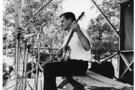 Doc Watson plays the banjo at the 1965 Fincastle (Va.) Bluegrass Festival, among the first multi-day bluegrass festivals in the country.
