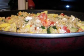 Fresh tomatoes and squash highlight Market Skillet.