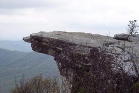 Camera battery failed on this hike, but here's a shot of McAfee Knob on a different day.