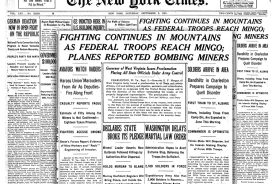The New York Times gave the Battle of Blair Mountain front-page coverage in 1921.