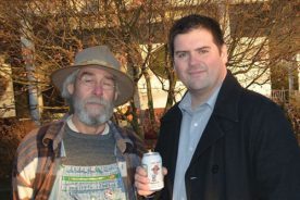 Shane Simmons, right, stands with John VanArsdall.