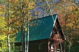 Cabins and chalets come in various sizes.