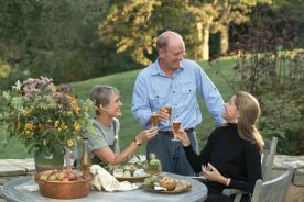 Cider pairs with food, in this tasting at Foggy Ridge, just as wines are enjoyed with certain flavors.