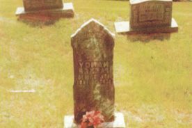 The grave site of daughter Nancy. She was buried under the name of her first husband.