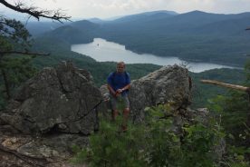 7/4: Old man, old rocks, old mountains around young Carvins Cove.