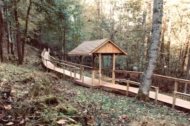 The boardwalk connects to a trail to create a two-mile loop.