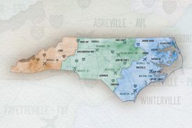 Map of North Carolina Retire NC 2026